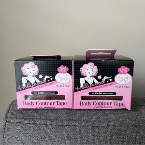 2 pack x Hollywood Fashion Secrets Body Contour Tape for DARK 1-3" x 197''